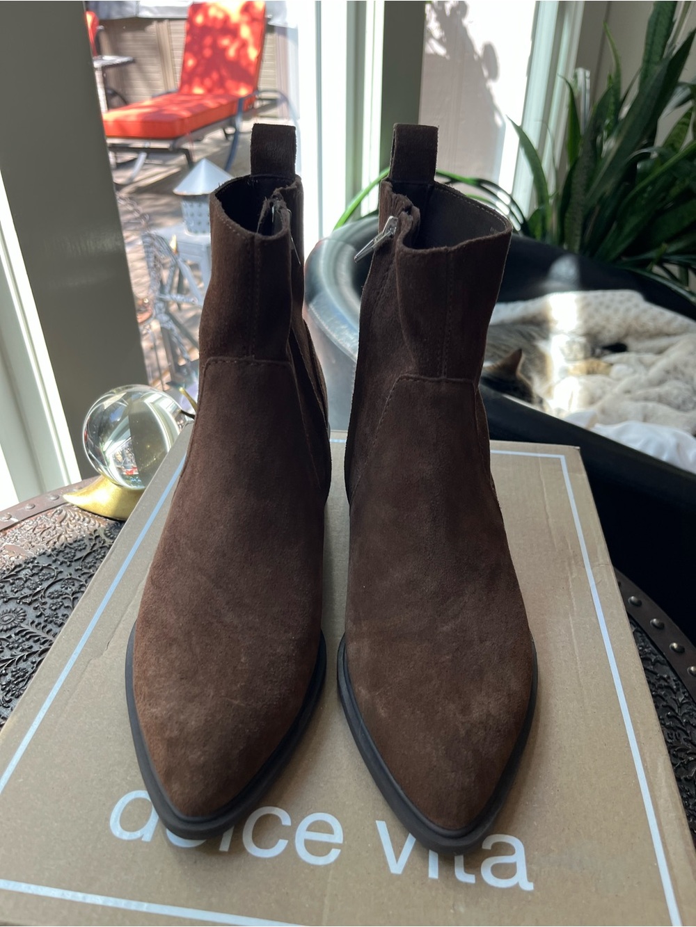 DOLCE VITA BRYSON BOOTIES IN COCOA SUEDE 8 - Picture 12 of 14